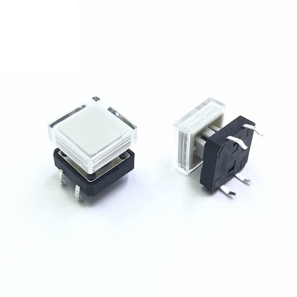 10pcs B3F Tactile Push Button Switch +A14 Color Hat 10pcs + Transparent Cap 10pcs Momentary Tact Touch Micro Switch 12 * 12 * 7.3mm