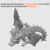 3D Printed Dragon with Wings - Articulating Dragon Fidget Toy Dragons Flexible ADHD, Autism, Relief Anxiety - Articulating Joints for Adults (Grey) view 2