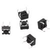 50pcs/lot 6x6x4.3MM 4PIN G89 Tactile Tact Push Button Micro Switch Direct Plug-in Self-Reset DIP Top Copper view 1