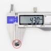 50pcs/lot 6x6x4.3MM 4PIN G89 Tactile Tact Push Button Micro Switch Direct Plug-in Self-Reset DIP Top Copper view 4