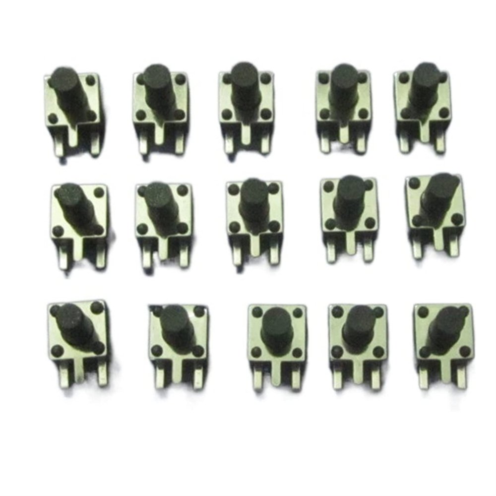 FFIME 4.5x4.5XL=3.8/4.3/4.5/4.8/5.0/6.0/7.0/8.0mm High Right Angle 3 Pin Dip Side Actile Tact Push Button Micro Switch Self Reset (Color : 4.5x4.5x4.3mm) (Color : 4.5x4.5x4.5mm)