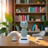 Gray Cute Solar Powered Dancing Cat Doll Figure - Swinging Solar Ornaments, Cat Figurine Statue Swinging Car Dashboard Decoration Ornaments Dashboard Office Home Desk DecorLearning and Education Tool view 2