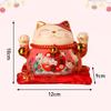 4.723.543.94in Lucky Cat Money Bank, Cute Bring Luck Good Wish Ceramic Fortune Cat Saving Pot Desk Decoration with Two Bells Piggy Bank, Gift, DeskToys(#2) view 2