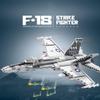 FULHOLPE F-18 Hornet Strike Fighter Building Blocks Set, MOC Military Aircraft Model Bricks Construction Toy Compatible with Major Brands - 1387 Pieces view 2
