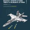 FULHOLPE F-18 Hornet Strike Fighter Building Blocks Set, MOC Military Aircraft Model Bricks Construction Toy Compatible with Major Brands - 1387 Pieces view 4