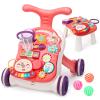 CUTE STONE Baby Walker for Boys Girls, 2 in 1 Sit-to-Stand Learning Walker and Activity Center, Baby Walking Toy, Early Learning Push Toy Gift for Infant view 1