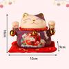 4.723.543.94in Lucky Cat Money Bank, Cute Bring Luck Good Wish Ceramic Fortune Cat Saving Pot Desk Decoration with Two Bells Piggy Bank, Gift, DeskToys(#4) view 2