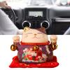 4.723.543.94in Lucky Cat Money Bank, Cute Bring Luck Good Wish Ceramic Fortune Cat Saving Pot Desk Decoration with Two Bells Piggy Bank, Gift, DeskToys(#4) view 3