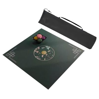 Leather Mahjong Table Mat, Anti Slip Wear Resistant Mahjong Game Mat, for Poker Card Games Board Games Tile Games (Color : Style 6, Size : 70x70cm (27.55x27.55in))
