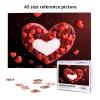 1000 Piece Jigsaw Puzzle for Adults Personalized Picture Puzzle Valentine's Day in The Heart Customized Wooden Puzzle for Family, Birthday, Wedding, Game Nights Gifts, 29.5"x19.7" view 2
