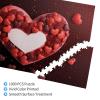 1000 Piece Jigsaw Puzzle for Adults Personalized Picture Puzzle Valentine's Day in The Heart Customized Wooden Puzzle for Family, Birthday, Wedding, Game Nights Gifts, 29.5"x19.7" view 3