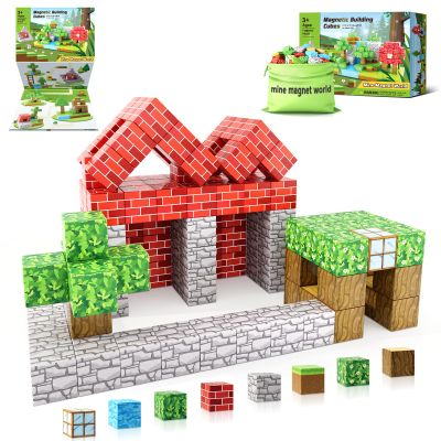 Mine Magnet World Magnetic Blocks-Build Edition, Magnetic Toys for Boys & Girls Age 3-4 4-5 6-8