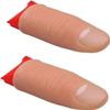 2Pcs Thumb Tip Magic Tricks Fake Thumb Tip Vanish Magic Disappearing Silk Fake Thumb Tip Magic Trick Gimmick Magician Accessory Close up Illusions Making Objects Appear/DisappearNovelty and Gag Toys view 1