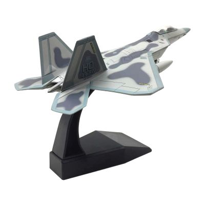 rockible Diecast Alloy Fighter 1/100 F22 Aircraft High Detailed Kids Toys Plane Model Airplane Display for Office Tabletop Decor, Black Base