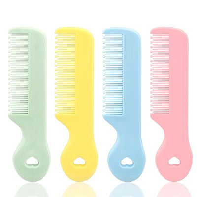 1 Pack Of 4 Round Colorful Tip Bristles Baby Cute Comb Baby Grooming For Sensitive Scalp Skin, for Nursery Newborn Infant Girl Boy Kids Comb BabyGrooming and Healthcare Kits