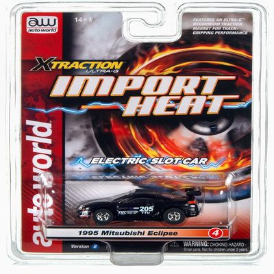 AUTO World Xtraction Import Heat SC391 Slot Car 1995 Mitsubishi Eclipse SR B