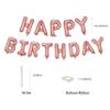 Rose Pink HAPPY BIRTHDAY 3D Balloons Banner 16 Inch, Mylar Foil Letter Number Hanging Balloons, Reusable for girls boys adults,Surprise,Wedding, Celebration view 2