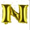 Gold Letter N Balloons 16 Inch, Mylar Foil Letter Alphabet, Hanging, Reusable for girls boys adults Birthday,Surprise,Wedding, Celebration, Sports Party Event Decoration Supplies view 1