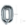Silver Letter O Balloons 16 Inch, Mylar Foil Letter Alphabet, Hanging, Reusable for girls boys adults Birthday,Surprise,Wedding, Celebration, Sports Party Event Decoration Supplies view 2