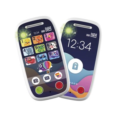 Infini Fun - My First Realistic Smart Phone Set, Bluetooth Interactive Imitation Phone, Development Educational Toy, Mulit Function Games & Learning - Ages 12mth+