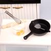 10pcs Miniature Skillet Mini Cast Plastic Iron Skillet Small Frying Pan Set for Baked Cookie Brownie Dollhouse Kitchen Accessories Decor view 4