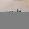 UGPLM 1:100 Scale F22 Aircraft Alloy Fighter Ornament Simulation Airplane with Base Plane Model for Bar Cabinet Cafes Office, Silver Base view 2