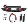 1/10 RC Car Metal Front Bumper Set Black Front Bumper with Hooks and LED Lights RC Car Accessory Spare Parts for Axial SCX10 & SCX10 II view 1
