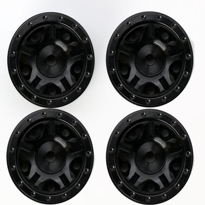 Power Hobby PHSCX2409BLACK 1.0 Axial SCX24 C10 Jeep Deadbolt Aluminum Beadlock Wheels, Black