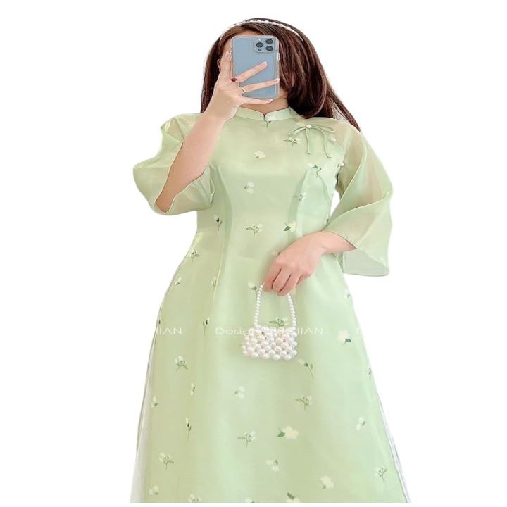 A12 Ao dai Vietnam Vietnamese Traditional Ao Dai For Women, Ao Dai For Women, Vietnamese Dress For Women, Ao Dai Dress For Women ao dai Tet Lunar New Year (XL)