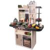 Toy Kitchen Pretend Playset with Lights Sound Music Steam, Running Water, Egg Cooker view 2