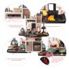 Toy Kitchen Pretend Playset with Lights Sound Music Steam, Running Water, Egg Cooker view 3
