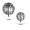 10 PCS Silver Disco Balloon 4D Round Balloon 70s 80s 90s Theme Disco Balloon Decorations Bachelorette Party Birthday Party Supplies view 2
