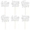 Gyufise 24Pcs Happy New Year 2026Cupcake Toppers Glitter Fireworks Hello 2026 New Year Cupcake Pick Decorations for Cheers to 2026 Holiday Party Cake Decorations Supplies Silver view 3