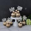 Gyufise 24Pcs Happy New Year 2026Cupcake Toppers Glitter Fireworks Hello 2026 New Year Cupcake Pick Decorations for Cheers to 2026 Holiday Party Cake Decorations Supplies Silver view 4