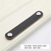 NALsa 1PCS 96-128mm Leather Drawer Handles Dresser Cupboard Wardrobe Pulls Kitchen Cabinet Handle Door Knobs and Handles (Color : MBS0043-2, Size : 1PCS) view 2