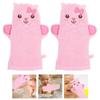 2pcs Bath Baby Scrub Kids Bath Mittens Kids Washcloths Body Brush Glove Baby Hand Mittens Wash Mitt Bathing Rubbing Mitt Toddler South Korea Child view 4