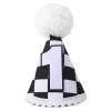 YOUAME Race Car 1st Birthday Hat - Party Decorations, Boy Outfit, Plaid Crown, Racing First Photo Prop view 1
