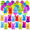 Cherislpy 24 Pcs PreFilled Easter Eggs with Plush Bunny Toys Animals Keychain Decoration Stuffed Toy Great for Kids Boys Girls Toddler Easter Basket Stuffers Egg Fillers view 1