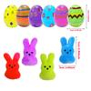 Cherislpy 24 Pcs PreFilled Easter Eggs with Plush Bunny Toys Animals Keychain Decoration Stuffed Toy Great for Kids Boys Girls Toddler Easter Basket Stuffers Egg Fillers view 4