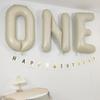 Big Alphabet Foil Balloons - 40 In Cream White Letter E, Beige Large Inflating Balloons for Boys Girls Birthday Party, Baby Shower Decoration view 4