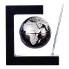 BEBEVOGUE Personalized Magnetic Levitation Floating Globe with LED Light & Pen Lighting World Globe for Office Home Desk Gadget Decor Cool Stuff Birthday Gift for Men Kids Boss Boys (Silver) view 1