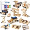 11 in 1 STEM Kits for Kids 8-10-12, Science Crafts Building Model Car Kits, Toys for Ages 8-13, Gifts for 8 9 10 11 12 13 Year Old Boys and Girls, Wooden 3D Puzzles, Educational Projects view 1