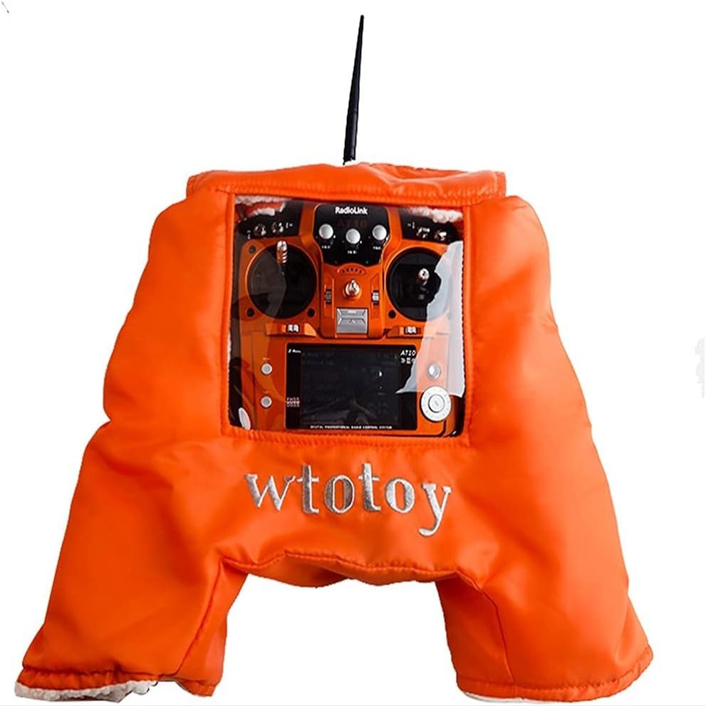 LLBB Warm Glove Cold Air Shield Hood Hand Warmer Case for RC Transmitter (Orange)