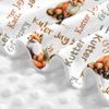 Personalized Winter Carseat Cover for Baby Custom Name Car Seat Canopy for Newborn Baby Boys Girls 2 in 1 Mom Nursing Breastfeeding Covers Fox Minky Baby Carrier Stroller Covers view 4