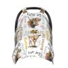 Personalized Winter Carseat Cover for Baby Custom Name Car Seat Canopy for Newborn Baby Boys Girls 2 in 1 Mom Nursing Breastfeeding Covers Cow Minky Baby Carrier Stroller Covers view 1