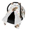 Personalized Winter Carseat Cover for Baby Custom Name Car Seat Canopy for Newborn Baby Boys Girls 2 in 1 Mom Nursing Breastfeeding Covers Cow Minky Baby Carrier Stroller Covers view 2