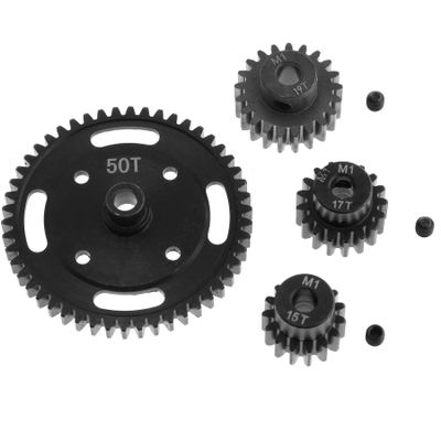 50T Spur Gear Mod 1.0 with 15T 17T 19T Pinion Gears #45 Steel for Arrma Kraton Outcast 6S Talion Notorious Fireteam Mojave Typhon 6S Upgrade Parts