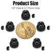 48P Pinion Gear Set 1/8 inch Hole Compatible with 0.8 Metric Pitch 3.175mm Shaft 19T 20T 21T 22T 23T with Hex Key and 5 Grub Screws view 2