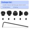 48P Pinion Gear Set 1/8 inch Hole Compatible with 0.8 Metric Pitch 3.175mm Shaft 19T 20T 21T 22T 23T with Hex Key and 5 Grub Screws view 3