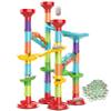 ailixinda 50 PCS Marble Toy Premium Set,STEM Educational Building Block Toy,Marble Track Race Set with 15 Glass Marbles for Boys & Girls,Construction Building Blocks Toys for Kids view 1